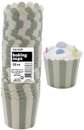Baking Cups - Silver Stripes